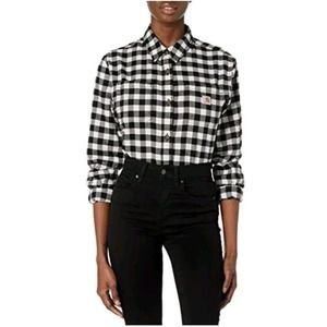 NWT Carhartt Women's Rugged Flex Loose Fit Midweight Flannel Plaid Shirt SZ XXL